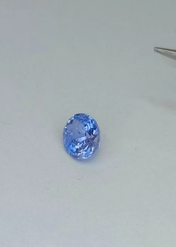 1.57ct Natural Blue Sapphire Oval Cut Faceted Loose Gemstone From Nigeria — view 1